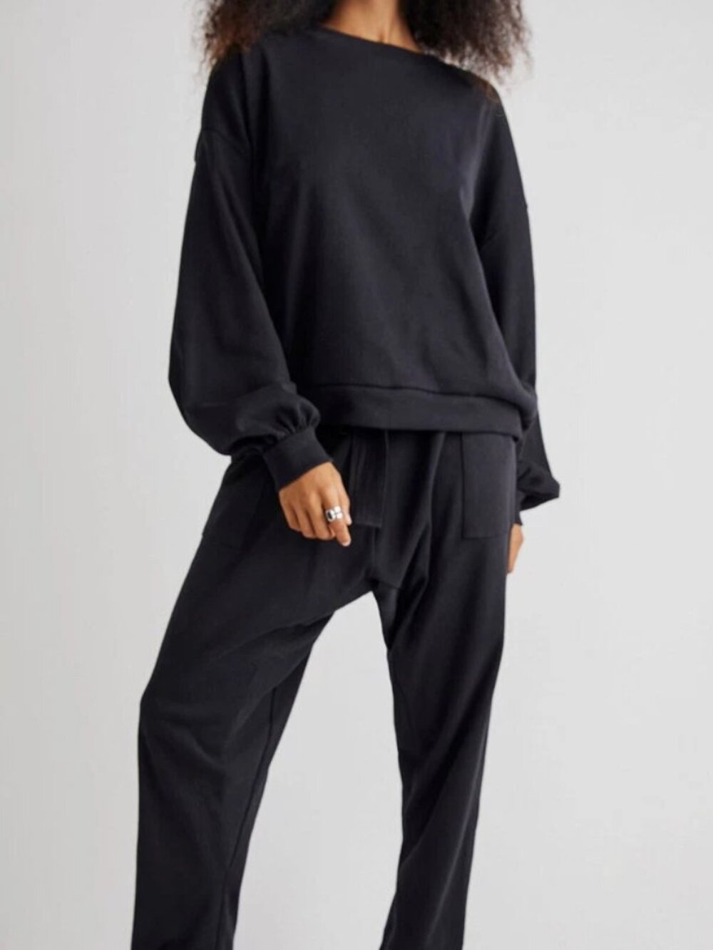 Free People Beach Monterey Jogger Sweat Set size Small black - Picture 3 of 4
